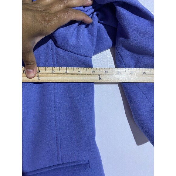 LL Bean Peacoat Womens 14 Blue Cashmere Wool Office Corp Capsule Minimalist - Picture 14 of 15